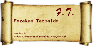 Fazekas Teobalda névjegykártya